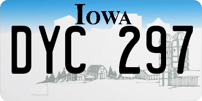 IA license plate DYC297