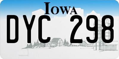 IA license plate DYC298