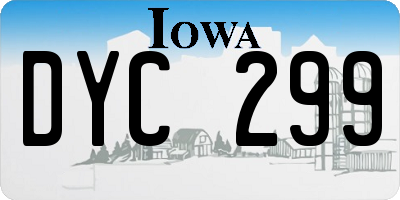 IA license plate DYC299