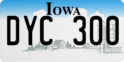 IA license plate DYC300