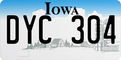 IA license plate DYC304