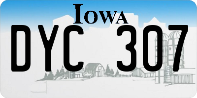 IA license plate DYC307