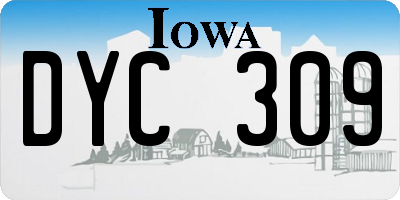 IA license plate DYC309