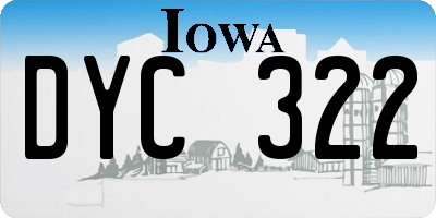 IA license plate DYC322