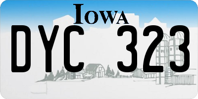 IA license plate DYC323