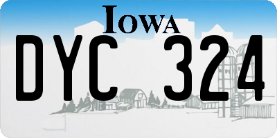 IA license plate DYC324