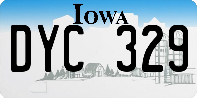 IA license plate DYC329