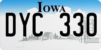 IA license plate DYC330