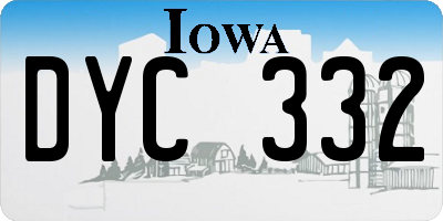 IA license plate DYC332