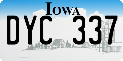 IA license plate DYC337