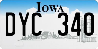 IA license plate DYC340