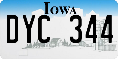 IA license plate DYC344