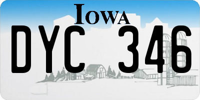 IA license plate DYC346