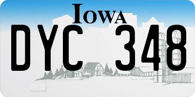 IA license plate DYC348