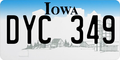 IA license plate DYC349