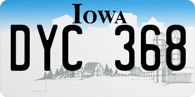 IA license plate DYC368