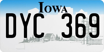 IA license plate DYC369