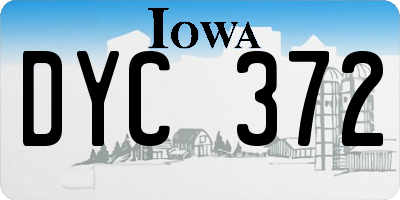 IA license plate DYC372