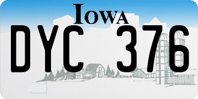 IA license plate DYC376