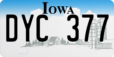 IA license plate DYC377