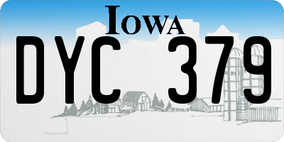 IA license plate DYC379