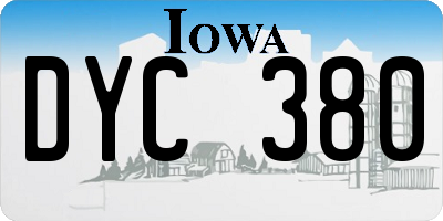IA license plate DYC380