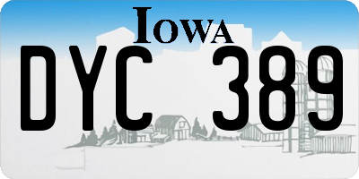 IA license plate DYC389