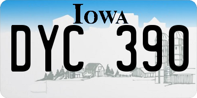 IA license plate DYC390