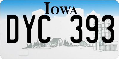 IA license plate DYC393