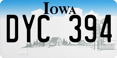 IA license plate DYC394