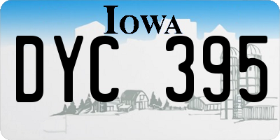 IA license plate DYC395