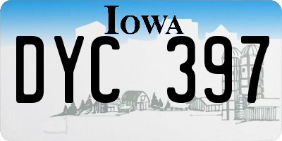 IA license plate DYC397