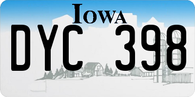 IA license plate DYC398