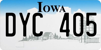 IA license plate DYC405
