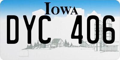 IA license plate DYC406