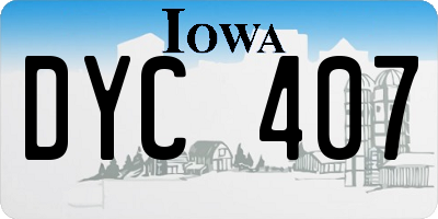 IA license plate DYC407