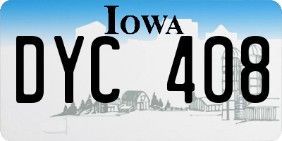 IA license plate DYC408