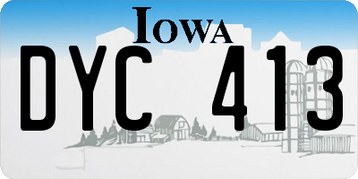 IA license plate DYC413