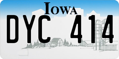 IA license plate DYC414