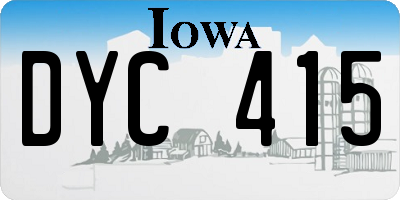 IA license plate DYC415