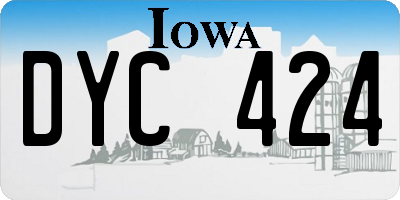 IA license plate DYC424