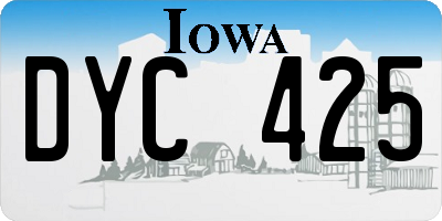 IA license plate DYC425