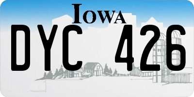 IA license plate DYC426