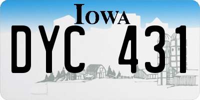 IA license plate DYC431