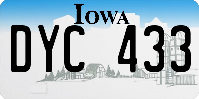 IA license plate DYC433
