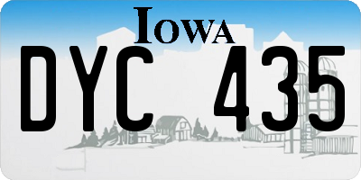 IA license plate DYC435