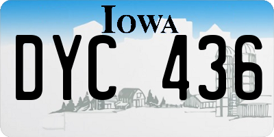 IA license plate DYC436