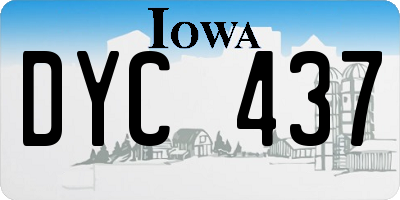IA license plate DYC437