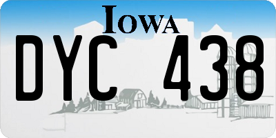 IA license plate DYC438