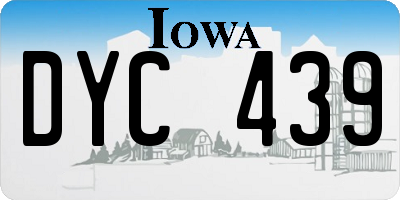 IA license plate DYC439